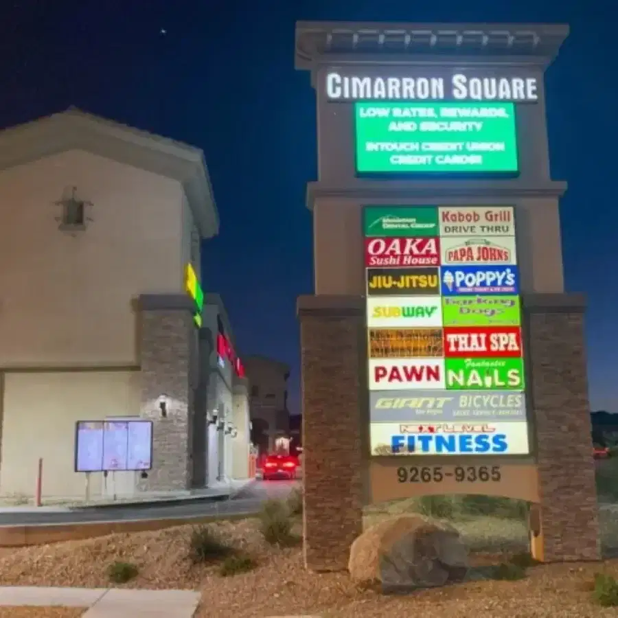 Cimarron Square Pylon sign